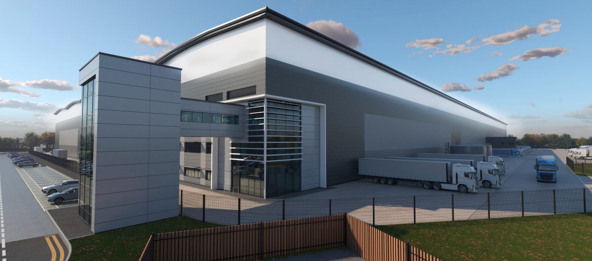 Mega shed under construction in Bristol