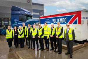 The installation has opened at Kuehne+Nagel’s East Midlands Gateway as part of eFREIGHT 2030.