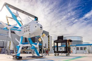 The online retail leader has started drone flights out of its Darlington fulfilment centre, with the northern city set to become the first location in the UK to launch Prime Air later in 2026.