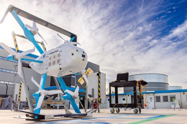 The online retail leader has started drone flights out of its Darlington fulfilment centre, with the northern city set to become the first location in the UK to launch Prime Air later in 2026.