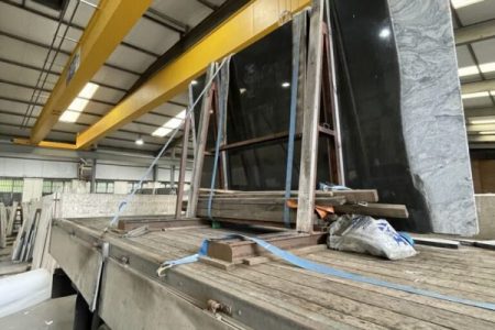 Blyth Marble has been fined after a worker was killed when granite slabs fell from a lorry loader at the company’s premises in Larkhall.