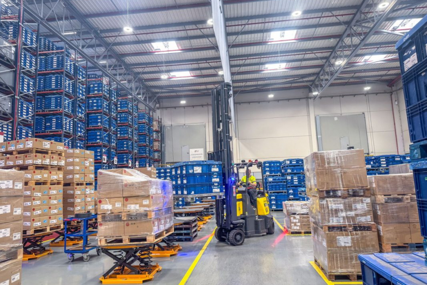 Manufacturer saves storage space and streamlines handling