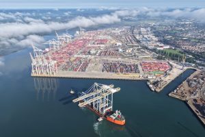 The quay cranes, weighing more than 2,000 tonnes each and standing nearly 150 metres arrived fully constructed by sea and will be offloaded directly onto the Southampton container terminal quayside. 