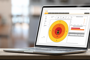 The dashboard enhances warehouse safety initiatives with data sourced from camera systems that track when pedestrians come near lift trucks.